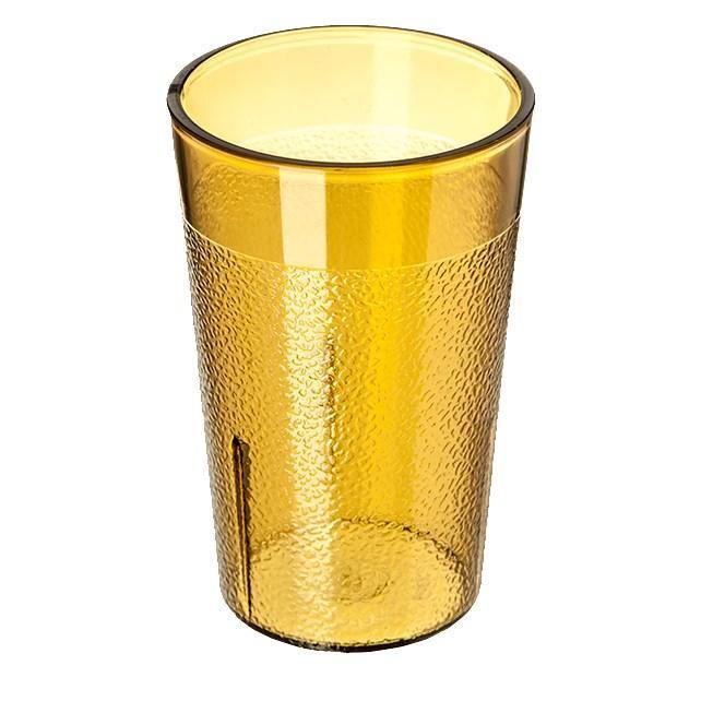 Carlisle 550113 5 Oz. Amber Plastic Stackable Tumbler