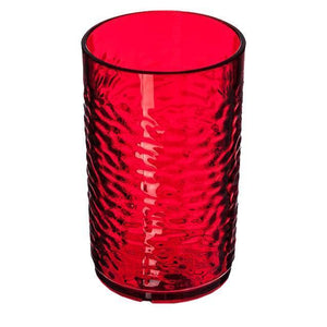 Carlisle 550910 Pebble Optic 9.5 Oz. Ruby Plastic Tumbler