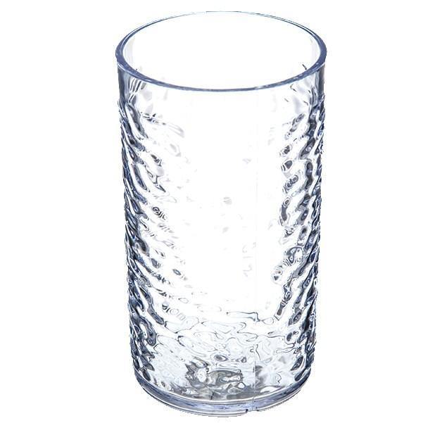 Carlisle 551207 Pebble Optic 12 Oz. Clear Plastic Tumbler