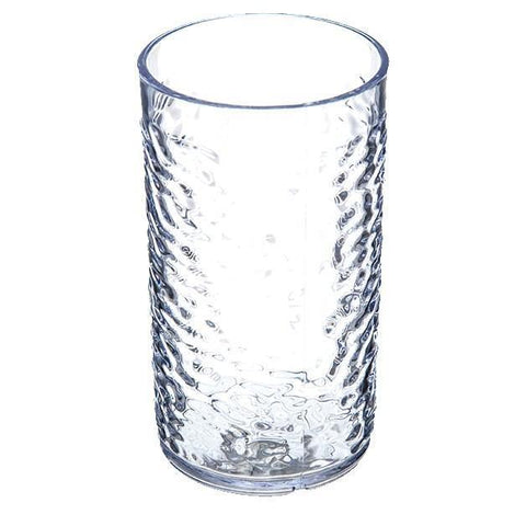 Carlisle 551207 Pebble Optic 12 Oz. Clear Plastic Tumbler