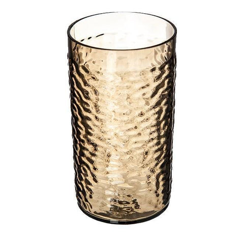 Carlisle 551718 Pebble Optic 16 Oz. Smoke Plastic Tumbler