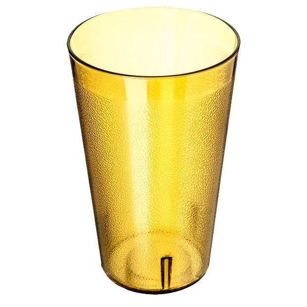 Carlisle 553213 32 Oz. Amber Plastic Stackable Tumbler