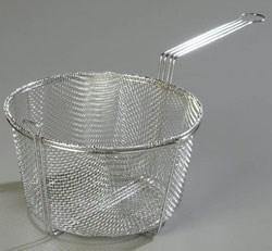 Carlisle 601003 Mesh Fryer Basket with Front Drain Hook, 13-1/2" Round , Steel