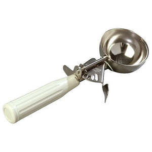 Carlisle 60300-10 Size 10 Disher with 3-4/5 Oz Capacity, Stainless Bowl, Ivory