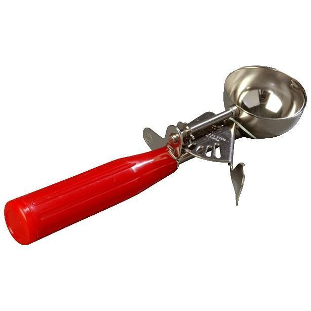 Carlisle 60300-24 Size 24 Disher with 1-3/4 Oz Capacity, Stainless Bowl, Red