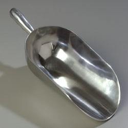 Carlisle 606086 16"L Scoop with 84 Oz Capacity, Aluminum