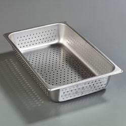 Carlisle 607004P Durapan Full Size 4" Deep Perforated Anti-Jam Stainless Steel Steam Table / Hotel Pan - 24 Gauge