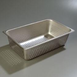 Carlisle 607006P Durapan Full Size 6" Deep Perforated Anti-Jam Stainless Steel Steam Table / Hotel Pan - 24 Gauge