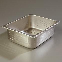 Carlisle 607124P Durapan 1/2 Size 4" Deep Perforated Anti-Jam Steam Table Pan, 24 Gauge