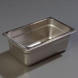 Carlisle 607144 Durapan Quarter Size 4" Deep Steam Table Pan, Stainless