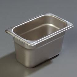 Carlisle 607194 Durapan 1/9 Size 4" Deep Anti-Jam Stainless Steel Steam Table / Hotel Pan - 24 Gauge