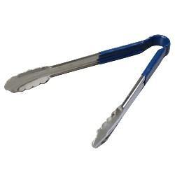 Carlisle 60756214 12" Stainless Utility Tongs, Blue