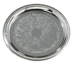 Carlisle 608905 13" Round Celebration Tray - Chrome-Plated