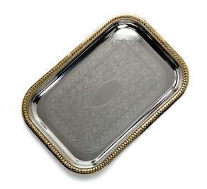 Carlisle 608908 Rectangular Celebration Tray - 18-1/4 X 12 3/8" Chrome-Plated