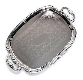 Carlisle 608919 Oval Celebration Tray - 20-7/8 X 13-1/2" Chrome Plated
