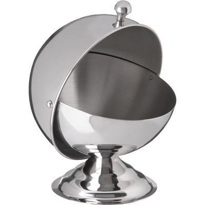 Carlisle 609131 10 Oz. 18/8 Mirror Polish Stainless Steel Roll-Top Covered Snack Dish
