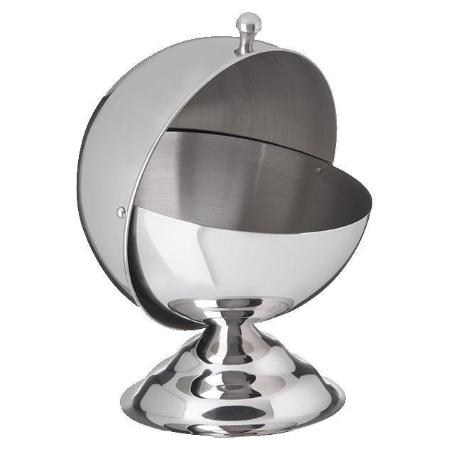 Carlisle 609132 14 Oz. 18/8 Mirror Polish Stainless Steel Roll-Top Covered Snack Dish