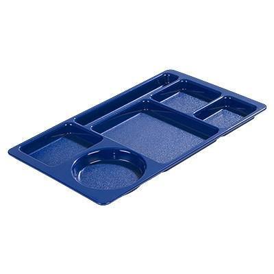 Carlisle 61514 Space Saver 8-3/4" X 15" Blue ABS Plastic 6 Compartment Tray