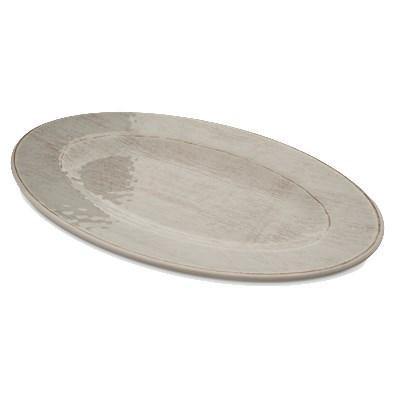 Carlisle 6402006 Grove 12" X 8" Buff Oval Melamine Platter