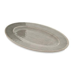 Carlisle 6402018 Grove 12" X 8" Oval Melamine Platter, Smoke Gray