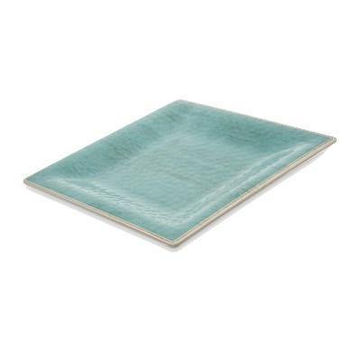 Carlisle 6402215 Grove 10-1/2" Square Melamine Plate, Aqua