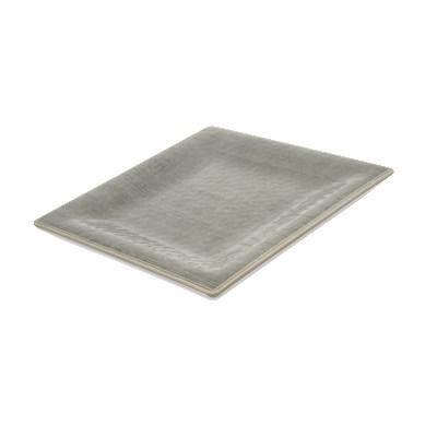 Carlisle 6402218 Grove 10-1/2" Square Melamine Plate, Smoke Gray