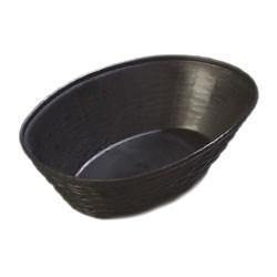 Carlisle 650403 Oval Bread Basket - 9" X 6-1/4", Polypropylene, Black