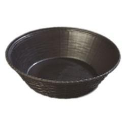 Carlisle 652403 9" Round Bread Basket, Polypropylene, Black