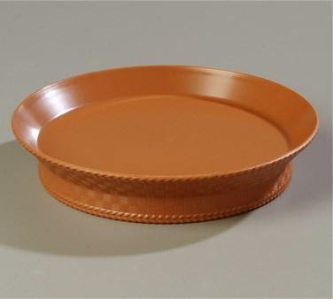 Carlisle 652731 10-3/8" Plastic Platter, Light Brown