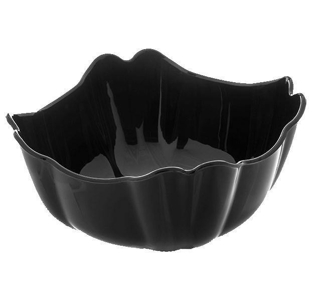 Carlisle 653103 Orchid 1.6 Qt. Black Deli Bowl