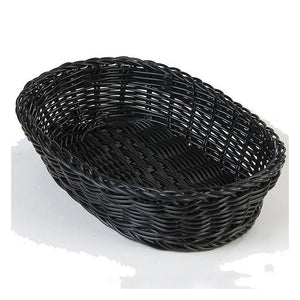 Carlisle 655003 Oval Woven Basket, 9" X 6-1/4", Polypropylene, Black