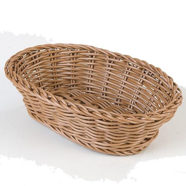 Carlisle 655025 Oval Woven Basket, 9" X 6-1/4", Polypropylene, Caramel