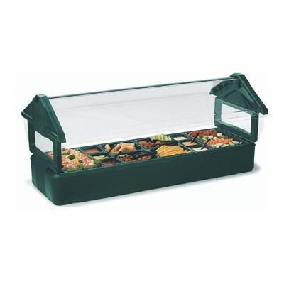 Carlisle 660103 Table Top Food Bar - (5) Full-Size Pan Capacity, Polyethylene, Black