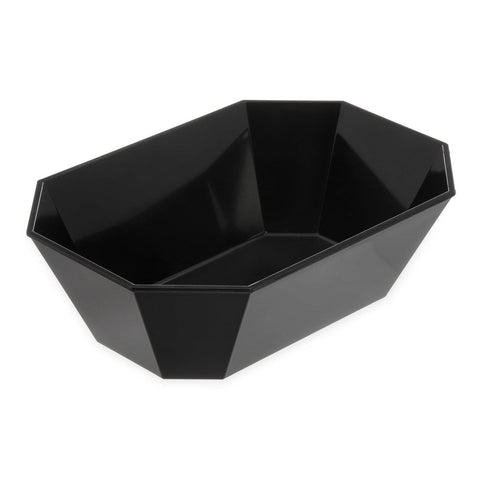 Carlisle 671303 Octagonal Deli Crock with 5 Lb Capacity, Plastic, Black