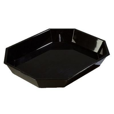 Carlisle 672603 Low Profile Octagonal Deli Crock with 5 Lb Capacity, Plastic, Black