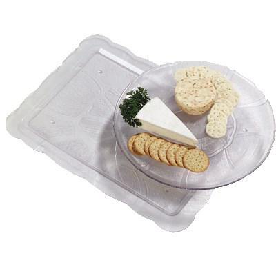 Carlisle 694707 Petal Mist 22" X 16" Clear Rectangular Tray