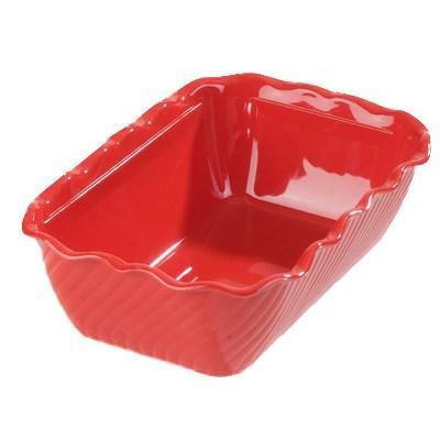 Carlisle 696305 Rectangular Salad Crock 5 Lb Capacity, Plastic, Red