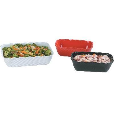 Carlisle 696605 Rectangular Salad Crock 10 Lb Capacity, Plastic, Red