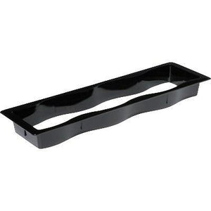 Carlisle 698803 Modular Displayware 1/2 Size Long Black Wavy Edge Collar