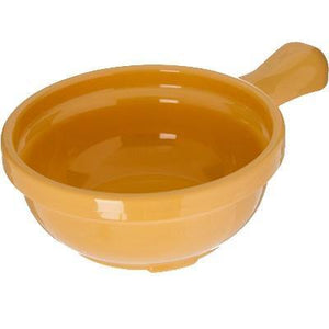 Carlisle 700622 4-5/8" Round Handled Soup Bowl 8 Oz Capacity, Plastic, Honey Yellow