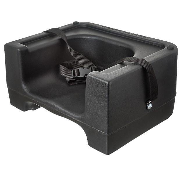 Carlisle 7111-403 Dual-Height Booster Seat with Safety Strap Polyethylene, Black