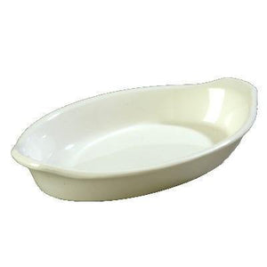 Carlisle 740002 12 Oz Oval Polycarbonate Casserole Dish, White