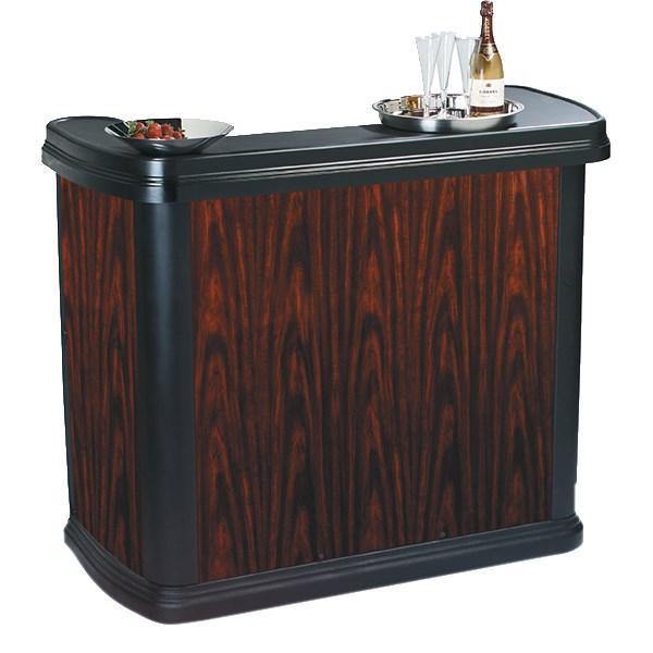 Carlisle 7550094 56" Portable Bar - 15 Gal Ice Bin, Polyethylene, Cherrywood