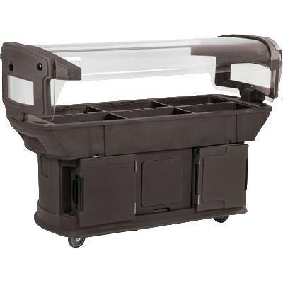 Carlisle 771101 93" Cold Food Bar with (6) Full-Size Pan Capacity, Polyethylene, Brown
