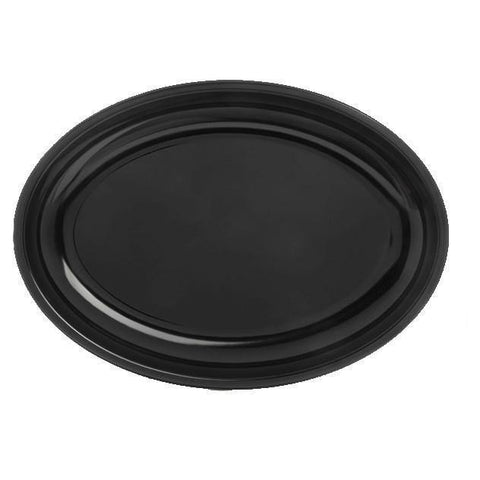 Carlisle 791803 19-3/16" X 13-3/4" Black Oval Platter