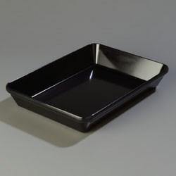 Carlisle 791903 Black 12" X 8-1/2" Melamine Rectangular 2.9 Qt. Deli Crock