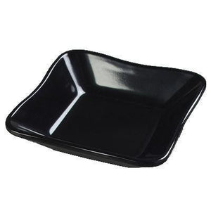 Carlisle 793403 8.5 Oz. Black Scalloped Melamine Deli Crock 