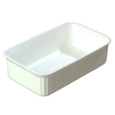 Carlisle 811002 5 Lb. White Rectangular Deli Crock