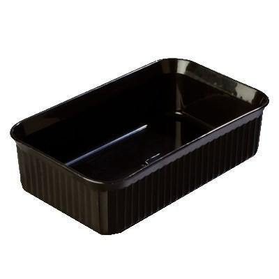 Carlisle 811003 5 Lb. Black Rectangular Deli Crock