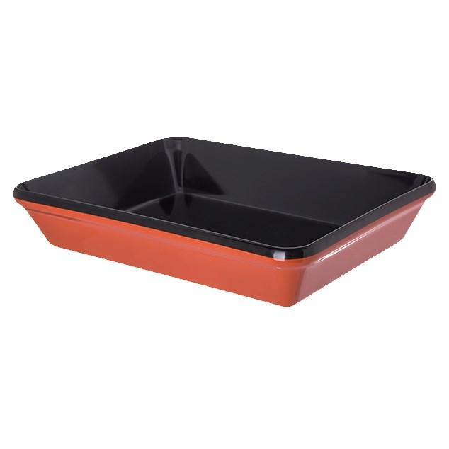 Carlisle 8919406 2-9/10 Qt Melamine Pasta Bowl, Black/Terra Cotta